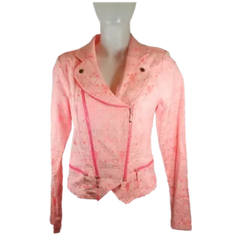 M/2 By Mocha Apparel Girls’ Pink Blazer with Zippers