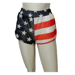 Love Mar Women’s American Flag Mesh Shorts, Size Small