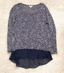 Moa Moa Black/White Sheer Edge Sweater