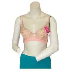 Lingyilu Brown/Purple Embroidered Women's Bra