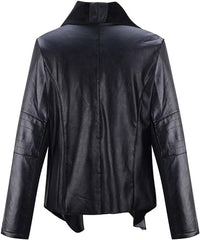 CELLABIE Black Drape-Front Moto Jacket