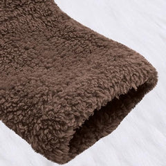 NXH Brown Pocket Plush Hooded Button-Up Coat