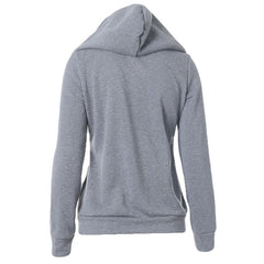 Wild Orchid Smoke Gray Asymmetrical Zip-Up Hoodie