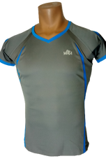 Vola Grey/Blue Athletic Men's Shirt - One Size