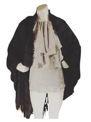 Cejon Charcoal Scarf – Soft Acrylic Blend, Oversized Cozy Wrap (79"x38")