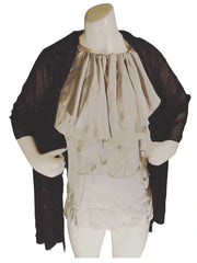 INC Black Sheer Scarf – Elegant Beaded Wrap, Lightweight Polyester Fashion Accessory (72"x19.5")