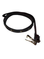 Diva General Brown Pleather Metal Stud Belt .5"x40.25" Stylish Waist Belt with Classic Buckle