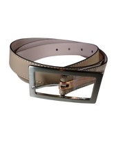 Calvin Klein Apricot Leather Belt 7/8"x43.25" Premium Genuine Leather Waist Belt with Classic Buckle