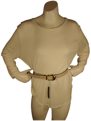 Lauren cream/grey belt