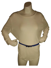 Diva General Blue Pleather Belt 3/8"x36.5" Stylish Waist Belt with Decorative Buckle