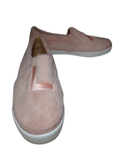 Qupid Light Pink & White Fuzzy "LA" Loafers
