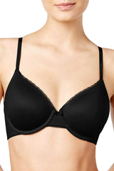 Calvin Klein Full-Coverage Scallop-Trim Bra Black