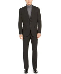 Club Room Men's Suit Set Classic-Fit Micro-Check Black