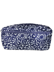 Estee Lauder Navy/White Pleather Makeup Bag