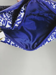 Estee Lauder Navy/White Pleather Makeup Bag