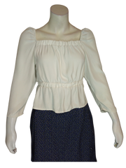 7 for All Mankind Antique White Puff Sleeve Women's Blouse