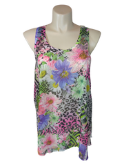 Cleo Apparel Multi Sheer Spots Women's Top - 1X