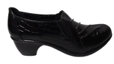 Easy Street Shoes Womens Black Croco Prism Comfort Wave (some staining)