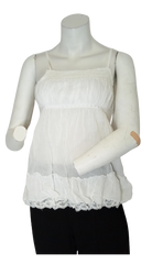Runway Paris White Sheer Women's Top - Small