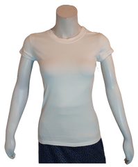 New Mode White Short Sleeve Women's Shirt - Large