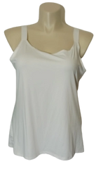 Plus Size White Tank Top – Diva General Collection 1X