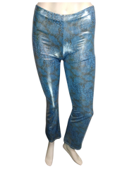 Vizio USA Blue/Black Shiny Snake Print Girls' Pants - Small