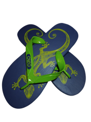 Diva Navy/Lime Lizard Flip Flops