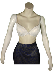 GMV White Lace Push-Up Women's Bra - 36