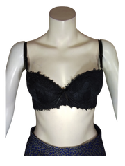Venus Black Lace Padded Women's Bra - 34C