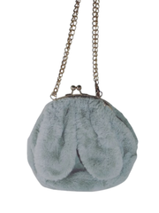 Diva General Grey Bunny Ears Plush Shoulder Bag (preowned)