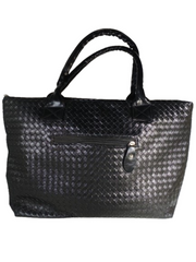 Diva General Black Pleather Tote