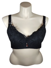 Black Lace-Covered Bra with extender