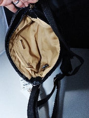Giani Bernini Black Pebble Handbag (small fabric pull inside)