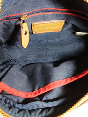 Tommy Hilfiger Navy/Golden Brown Crossbody Belt Bag - Preowned