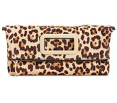 INC International Concepts Irisa Open Handle Clutch Crossbody Bag in Light Leopard (Minor Scratches on Handle)