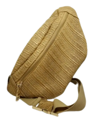 INC Natural Fashion Straw Fanny Pack