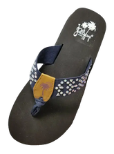 Jellypop Black Sandals with Navy Crystals