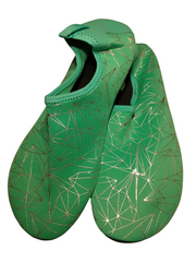 Green & Silver Geometric Pattern Watershoes