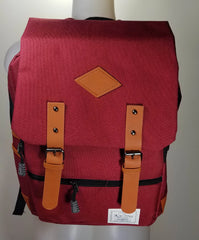 Kai Ting - Red Vintage Laptop Backpack for College