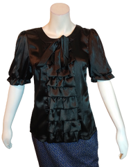 Black Minuet Silky Blouse - medium