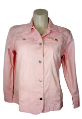 Tudor Court Women’s Pink Jean Jacket, Size Large