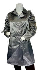 The Hanger Women’s Grey Trench Coat, Size Medium