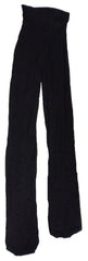 Girls' Black Ribbed Stockings – One Size Fits All | 100% Polyester by Diva General Collection