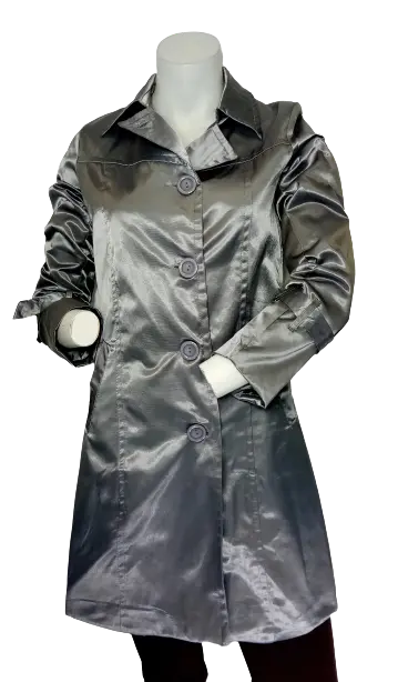 The Hanger Women’s Grey Trench Coat, Size Small
