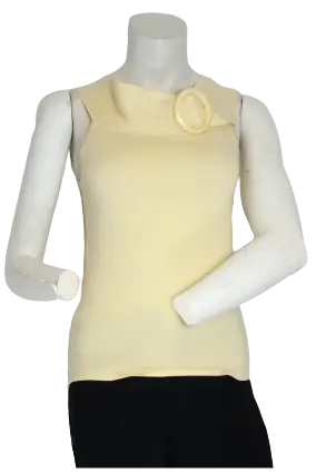 Adrian Delafield Women’s Lemon Tank Top with Buckle, Size Medium (10-12)