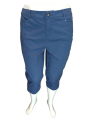 Style&Co Women’s Navy Mid Rise Tummy Control Capri, Size 16W