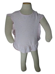 Cat & Jack Girls Pink Polka Dot Ribbon Top – 3T Toddler Cotton Blend Shirt