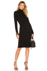 Lovers and Friends Vik Turtleneck Dress in Black