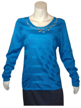 Blue Jeweled Sweater
