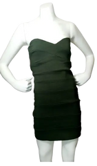 Sienna Rock Girls’ Strapless Green Dress, Youth Small